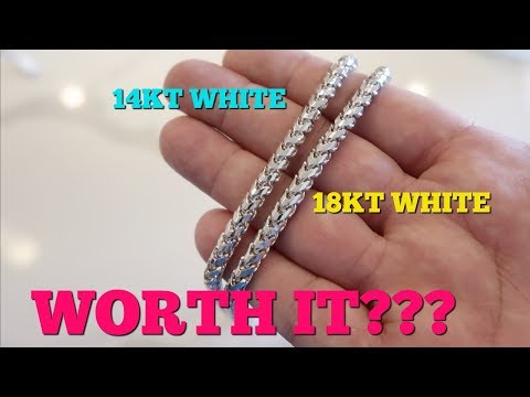 18KT WHITE Gold worth it??? Color difference between 14kt vs. 18kt