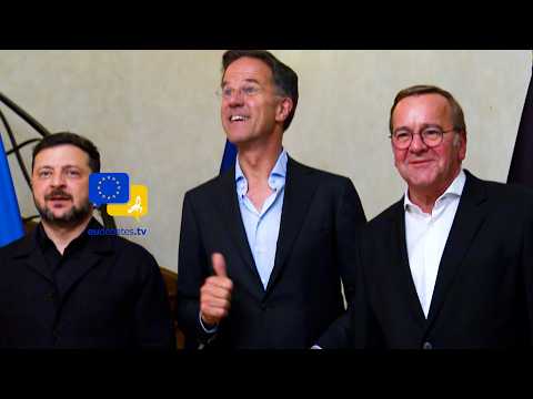 Video Thumbnail: Rutte, Zelenskyy and Pistorius Meet in Brussels as Ukraine Seeks $20 Billion More in Aid