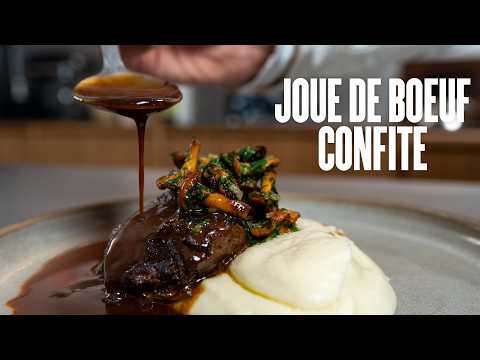Joue de boeuf confite, purée, girolles & jus maison 🥩🔥
