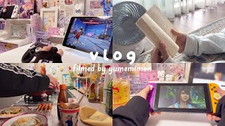 vlog∵ ⌇無職オタクの家で夏を楽しむ1日𓈒⁺🌿⌇ゲーム⌇グッズ開封＆収納⌇屋台飯⌇読書📚