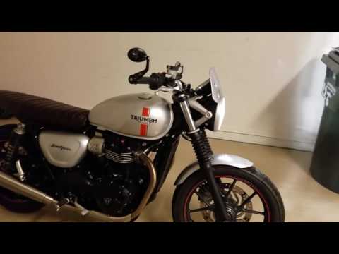 2016 Triumph Street Twin Custom. New Rage Cycle Fender Eliminator and LED fork  turn signals