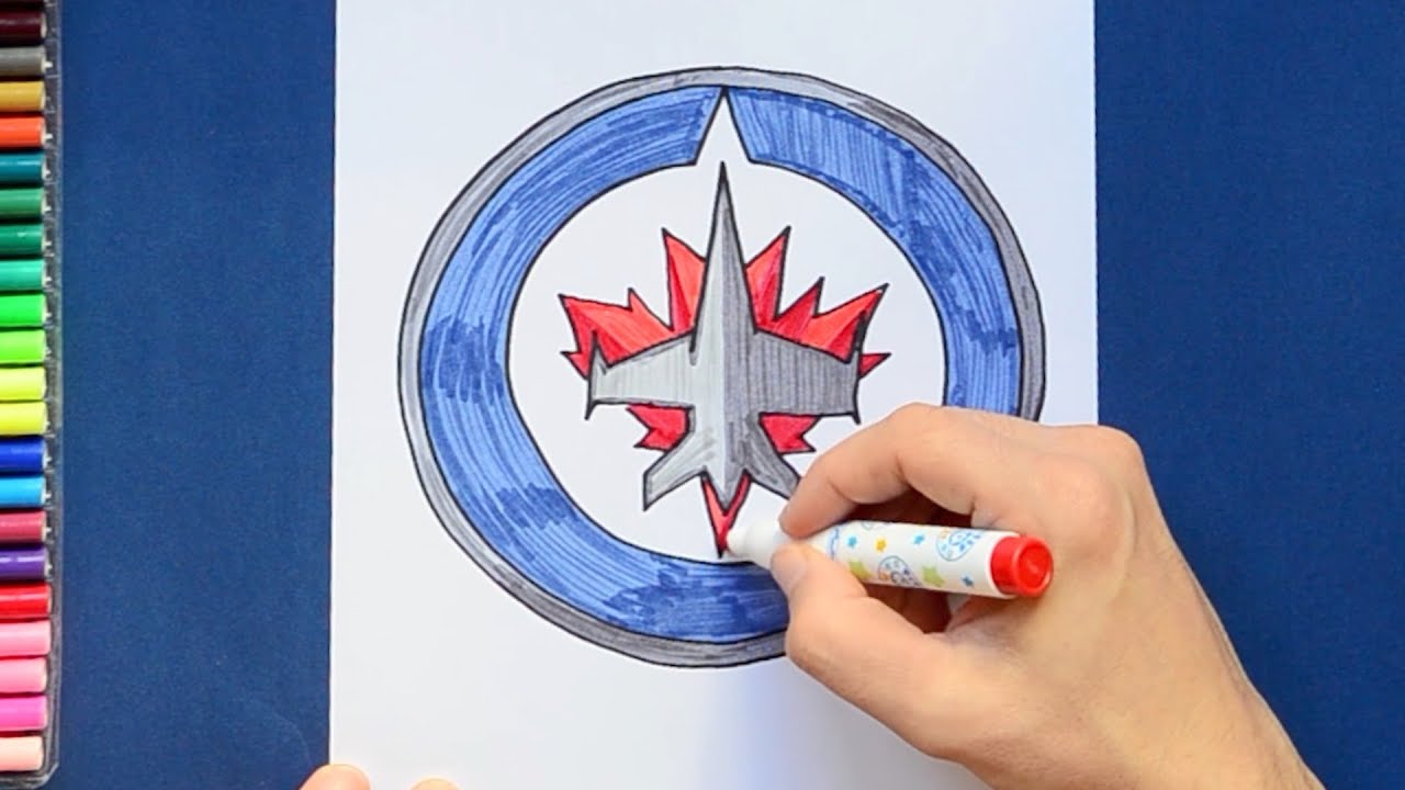 How to draw the Winnipeg Jets Logo (NHL Team)