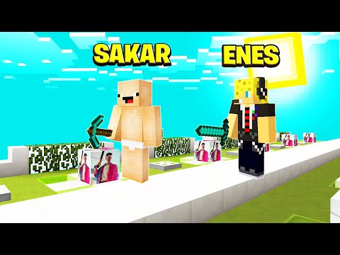 FAKİRBEBEK İLE ENES BATUR ŞANS BLOKLARI YARIŞI! 😱 - Minecraft