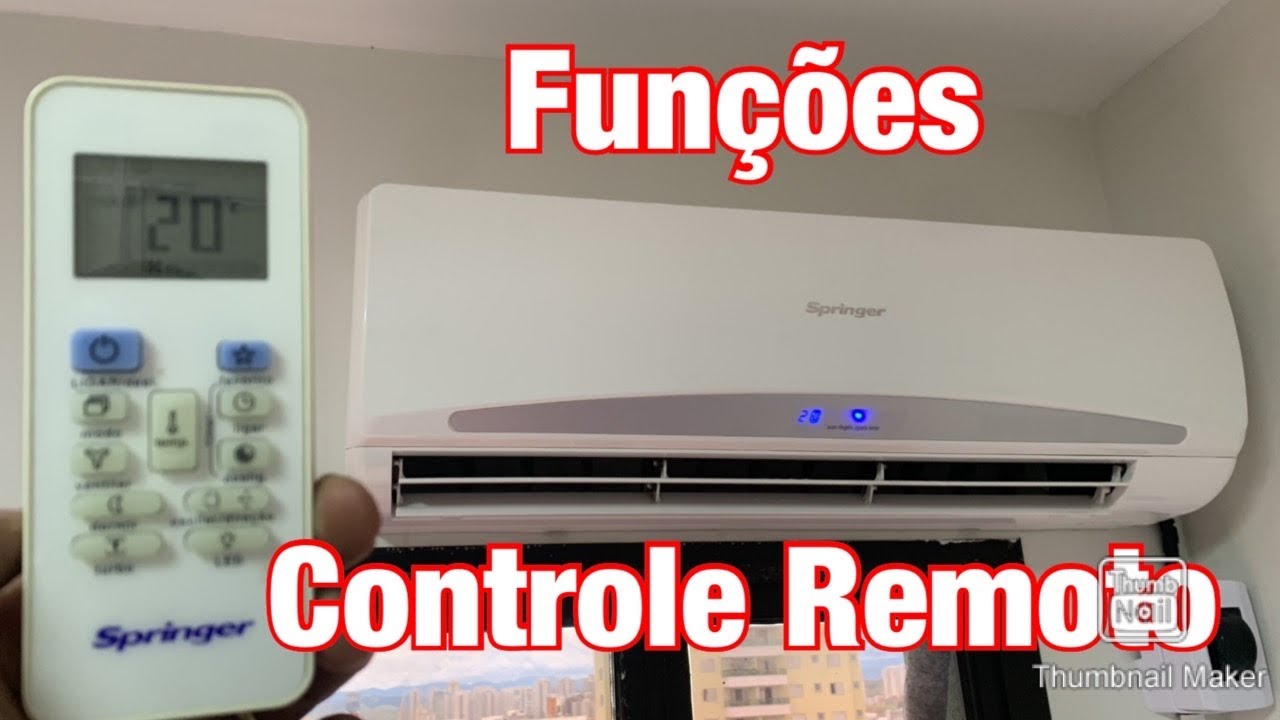 Aprenda Todas as Funções Controle Remoto Ar Condicionado Springer