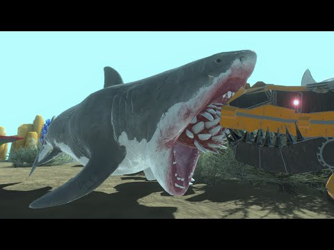 Mutant Megalodon EATS Godzilla - Animal Revolt Battle Simulator