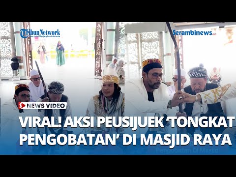 Viral! Aksi Peusijuek 'Tongkat Pengobatan' di Masjid Raya Baiturrahman Aceh