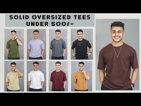 10 BEST Solid Oversized T-shirts under 500/- (GIVEAWAY)