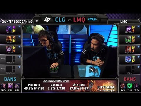 Counter Logic Gaming vs LMQ | S4 NA LCS Summer split 2014 SuperWeek 1 Day 1 | CLG vs LMQ G5