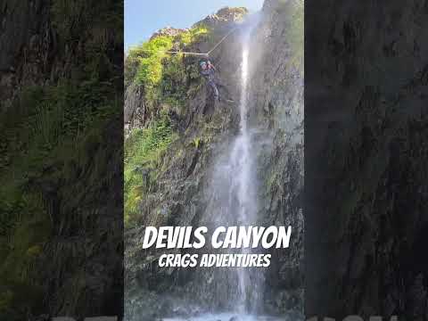 Extreme canyoning in the Lake District #mountains #zipline #lakedistrict #canyoning #waterfall