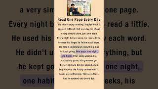 Read One Page Every Day | English Reading Practice #easyenglishstories #learnenglish