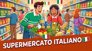 VAI al Supermercato!  Ascolta e PRATICA l'Italiano (Livello Base/Intermedio)