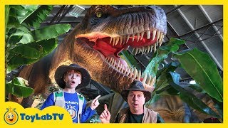 Giant Dinosaurs at Jurassic Quest Dinosaur Event for Kids with Little T-Rex Surprise Visit