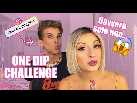 ONE DIP MAKEUP CHALLENGE! | ft. LUCA BUTTIGLIERI
