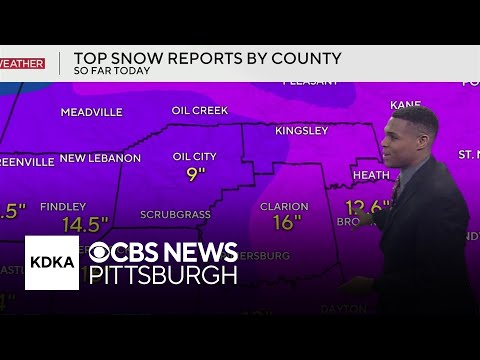Pittsburgh area sees double-digit snow totals as winter storm blankets region