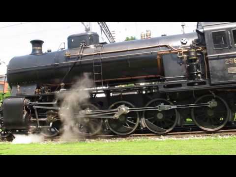 Erstes Einfahren der C 5/6 2969 am 1. August 2017