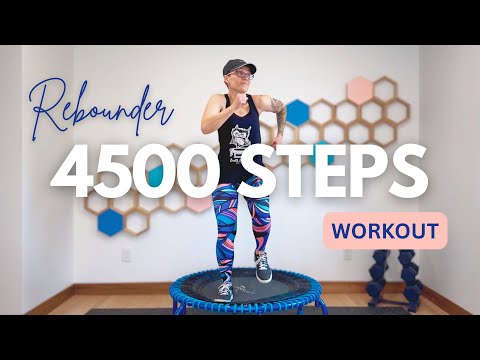 35 Min 4500 Step Rebounder Walk Workout | Low Impact Mini Trampoline Cardio thumbnail