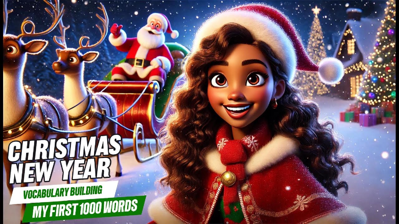 Christmas & New Year Vocabulary | My First 1000 Words - Learn Festive Words with Ms. Ellie & Santa