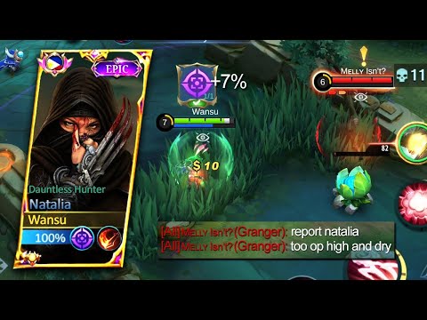 NATALIA HIGH AND DRY EMBLEM IS TOO OP (must watch) - Mobile Legends