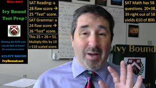 July 29 ib DIY Scoring the SAT.  It's easy!  Mark Greenstein