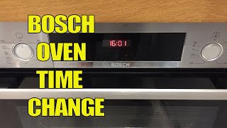 How to change the time on a Bosch Oven