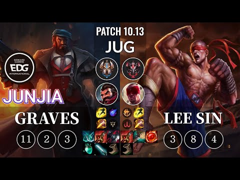 EDG JunJia Graves vs Lee Sin Jungle - KR Patch 10.13