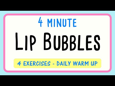 4 Minute SOVT Vocal Warm Ups - Lip Bubbles - Use Before Speaking or Teaching