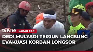 Dedi Mulyadi Tinjau Langsung Longsor Cisarua | Kabar Pagi