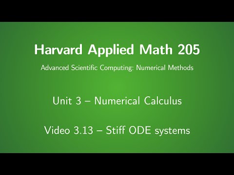 Harvard AM205 video 3.13 - Stiff ODE systems