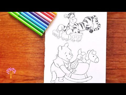 Coloring Winnie the Pooh /Coloriage Winnie l'Ourson/ Colorare Winnie the Pooh