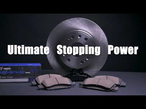R1 Concepts Front Rear Brakes and Rotors Kit |Front Rear Brake Pads| Brake Rotors and Pads