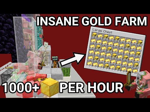 Minecraft Insane Gold XP Farm Tutorial - 145,000+ Items Per Hour (Singleplayer) (OLD VERSION)