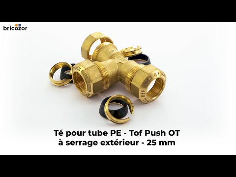 Té pour tube PE - à serrage extérieur - Tof Push OT EFFEBI