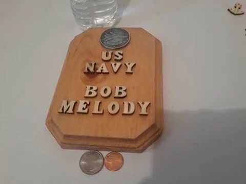 Personalized Wooden U.S. Navy Plaque Item That I Make, F-14 Tomcat Navy Coin
