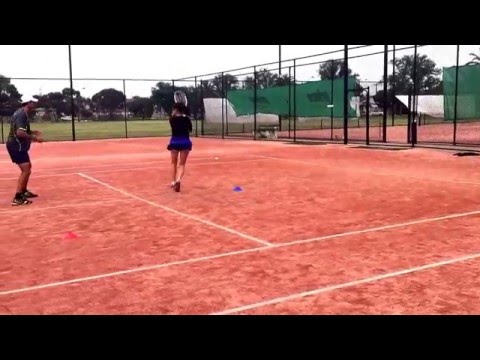 Ella tennis training