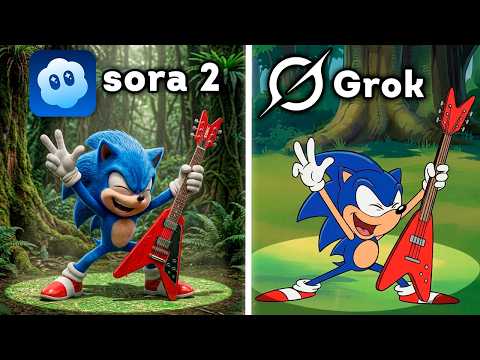Sora 2 vs Grok Remake iconic Scenes From Sonic the Hedgehog
