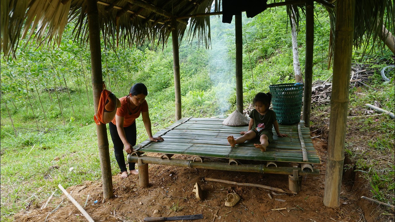 FULL VIDEO: 1 Year Busy Journey of a Single Mother Building BamBoo House Alone. Start to Finish.