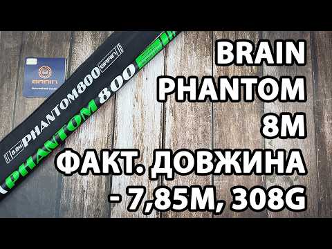 Махове вудлище Brain Phantom 8m, факт. довжина - 7,85m, 308g (телескопічне, без кілець) + чохол