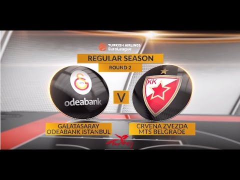 EuroLeague Highlights RS Round 2: Galatasaray Odeabank Istanbul 83-85 Crvena Zvezda mts Belgrade