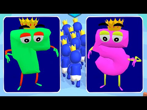 Merge 'Rainbow Friends 3D Run + Number Run 3D' Merge Battles ⭐⭐⭐⭐⭐⭐⭐⭐1234567890