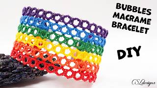 Multi row bubble macrame bracelet tutorial 🫧😍🫧 DIY friendship bracelet