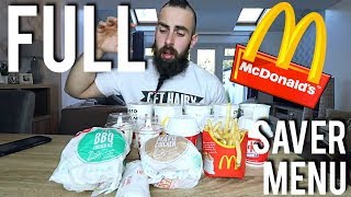 The Entire McDonald's UK SAVER MENU Challenge | BeardMeatsFood