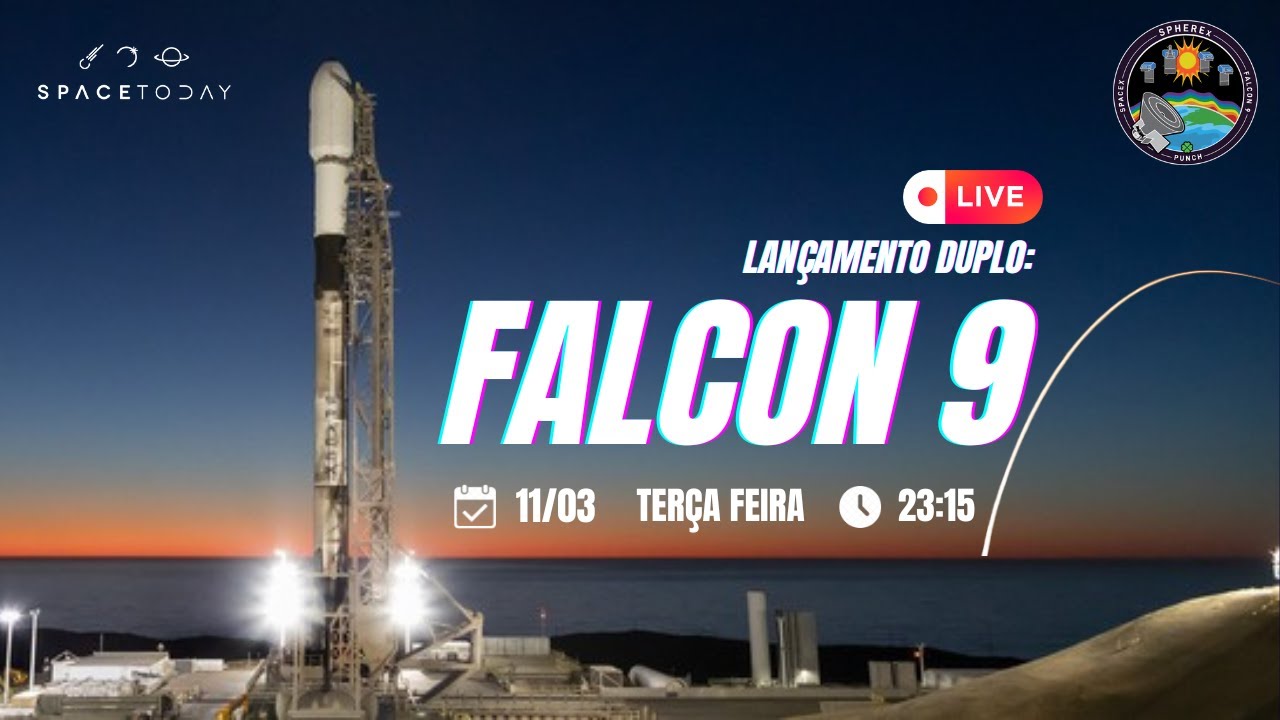 LANÇAMENTO DUPLO DO FALCON 9 | MISSÕES SPHEREX, PUNCH e STARLINK 12-21