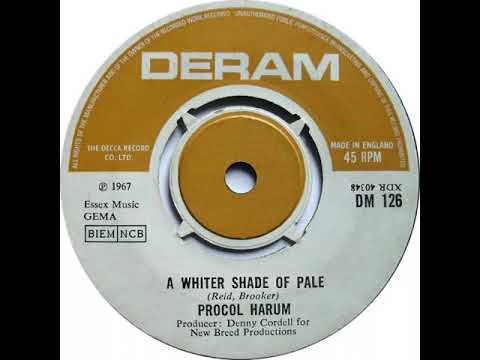 UK no. 1, (269) Procol Harum - A Whiter Shade Of Pale