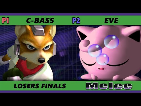 S@X 411 Losers Finals - eve (Jigglypuff) Vs. C-Bass (Fox) Smash Melee - SSBM