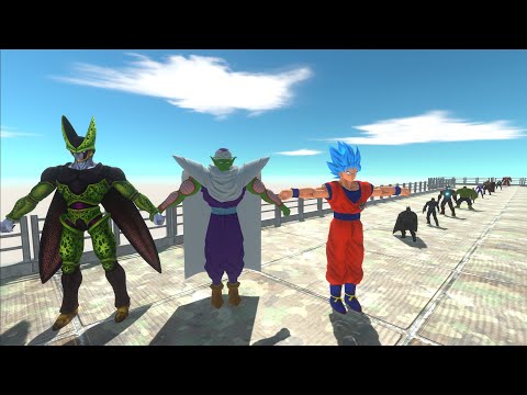 - GOKU SSJ VS CELL PERFECR VS PICCOLO DEATH RUN - Animal Revolt Battle Simulator