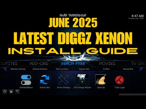Best Kodi Build - Diggz Xenon FREE Install Guide - June 2025