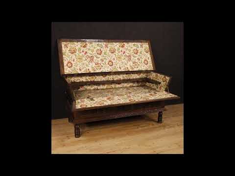 Antica madia italiana in legno di noce del XVIII secolo