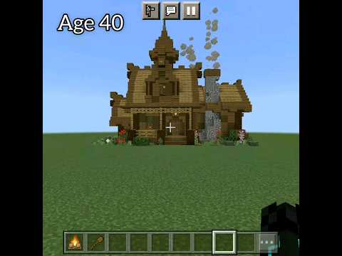 Minecraft Building At Different Ages #4 #shorts #minecraft