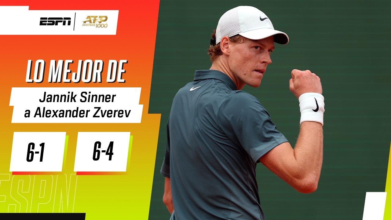 SINNER DEMOSTRÓ TODA SU CALIDAD Y APLASTÓ A ZVEREV PARA METERSE EN LA FINAL DE MONTECARLO | RESUMEN