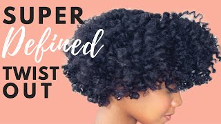 (No Fluff) Defined Twist Out on Natural Hair